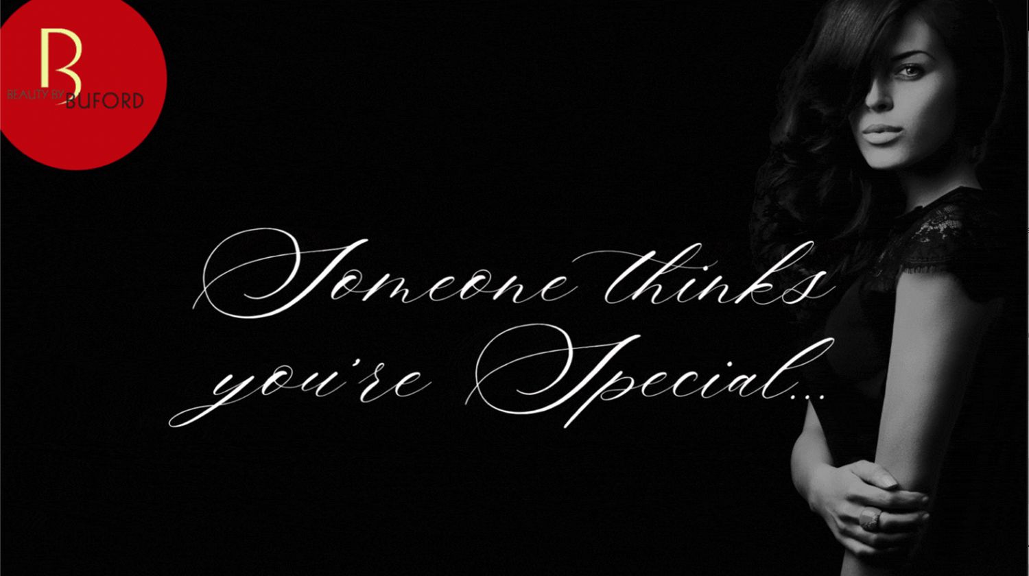 Elegant woman with inspirational text overlay.