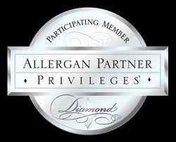 Allergan Partner Privileges Diamond membership badge.